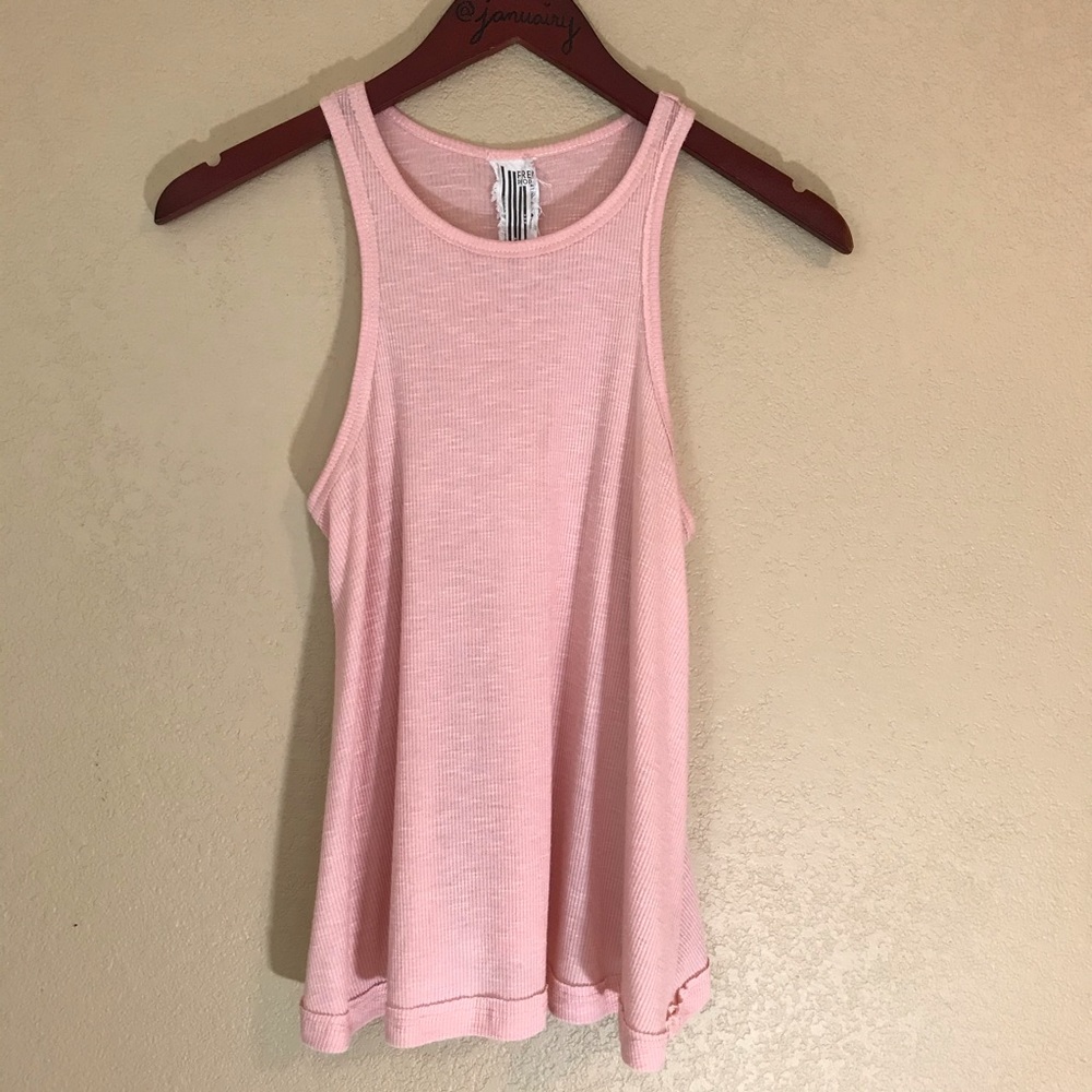 Free people tank with exposed hem detail loose fit